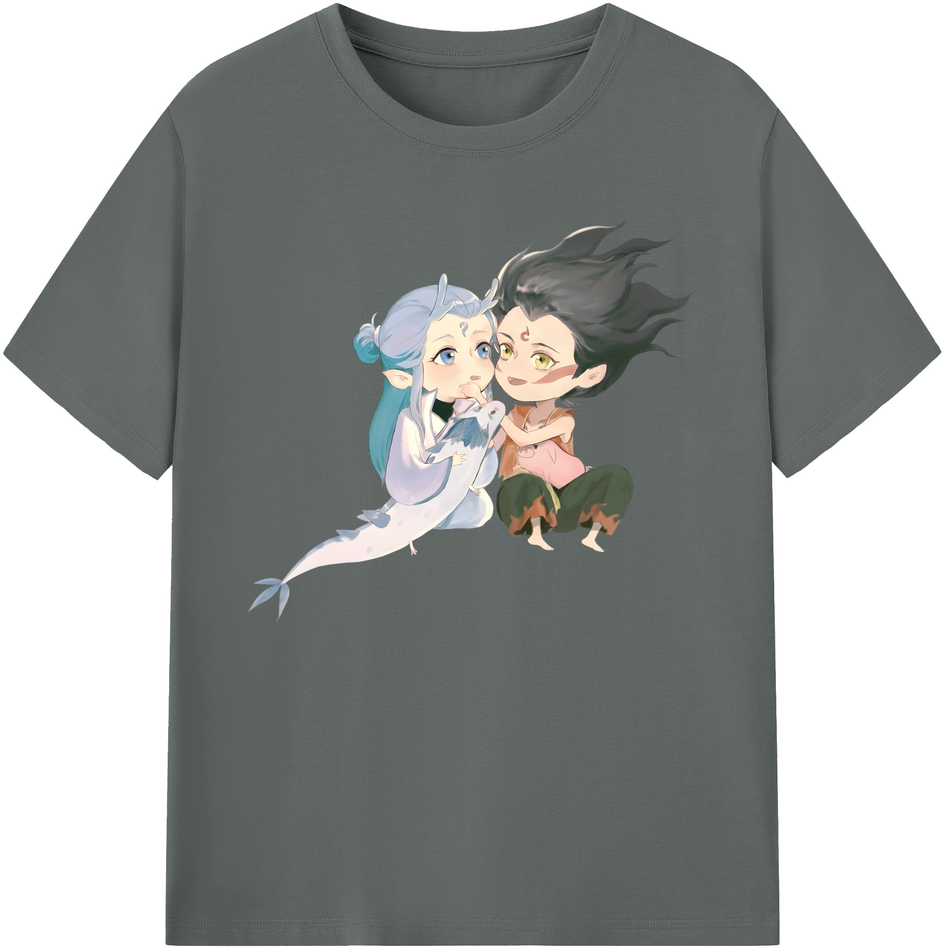 （画像用） Ne Zha 2 ナタ 魔童の大暴れ 綿100％ メンズ半袖Tシャツ｜肌触りやわらか＆通気性